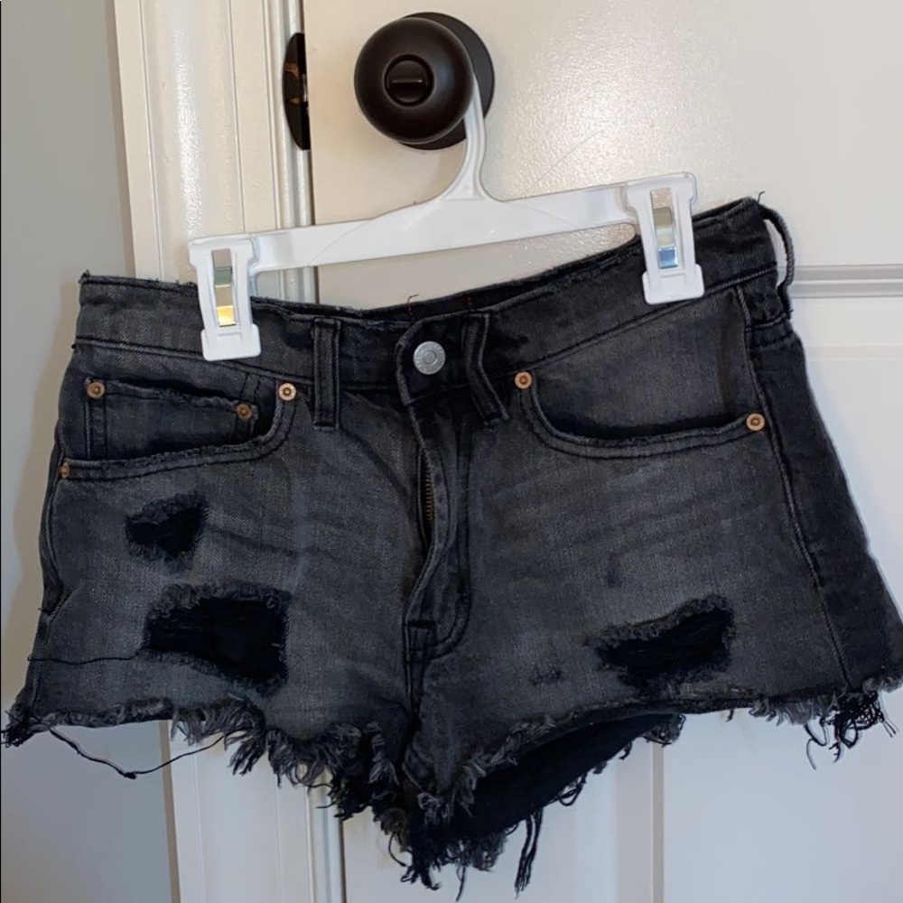 BDG black jean shorts